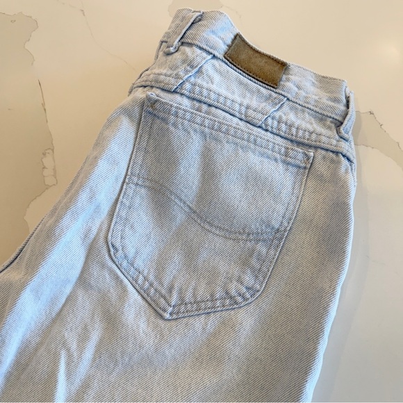 VINTAGE! 80s 90s Y2K Lee Riders Women’s Light Wash Straight Jeans Denim Size 14 - Picture 2 of 11